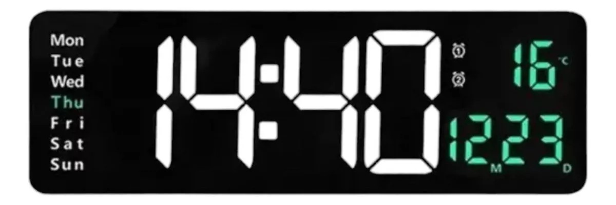 Reloj De Pared Digital Decorativo Led Pantalla Grande