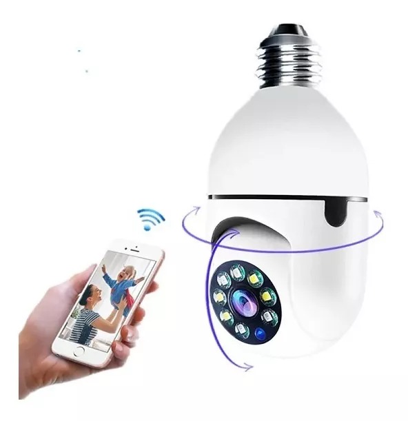 Camara De Seguridad Red Inalambrica 360 Tipo Ampolleta