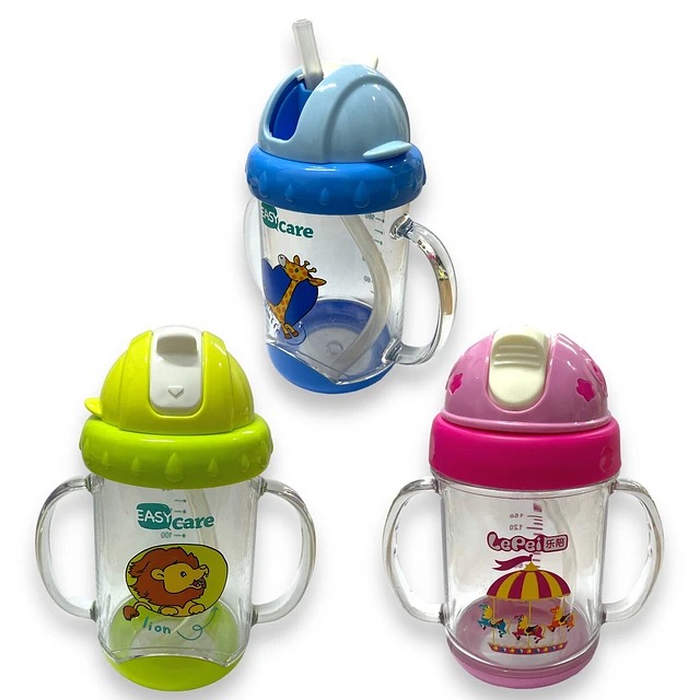 Vaso Antiderrame Con Bombilla Y Asas Para Bebé 250ml Niños