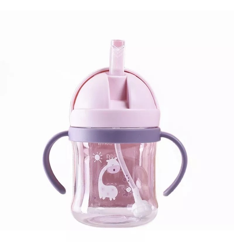 Botella Antiderrame Con Bombilla Asas Para Bebé
