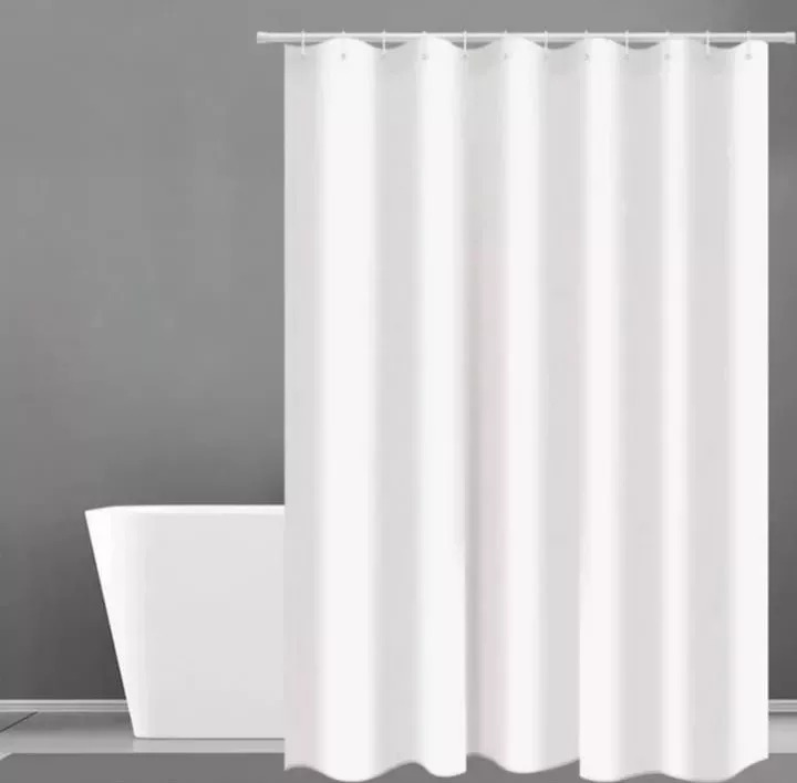 Cortina Baño Impermeable 180x180 Cms + 12 Ganchos