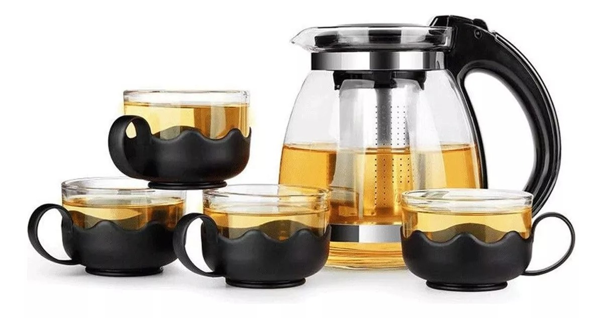 Infusor Tetera Vidrio Tetera Con Infusor Metalico 900ml