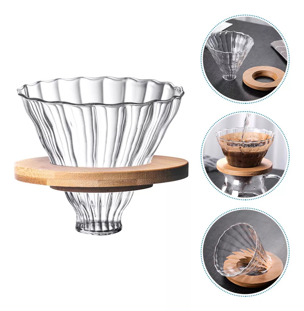 Filtro De Embudo Para Tazas De Café De Vidrio Transparente