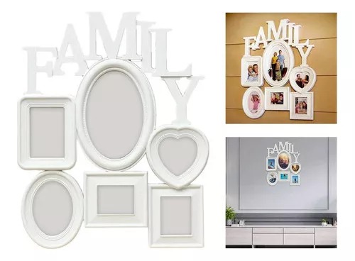 Collage De Fotos Familiares, Decoración En Forma familiy