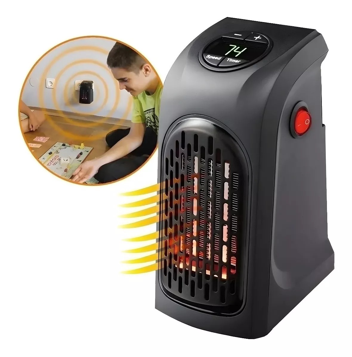 Calefactor portatil bajo consumo 400w