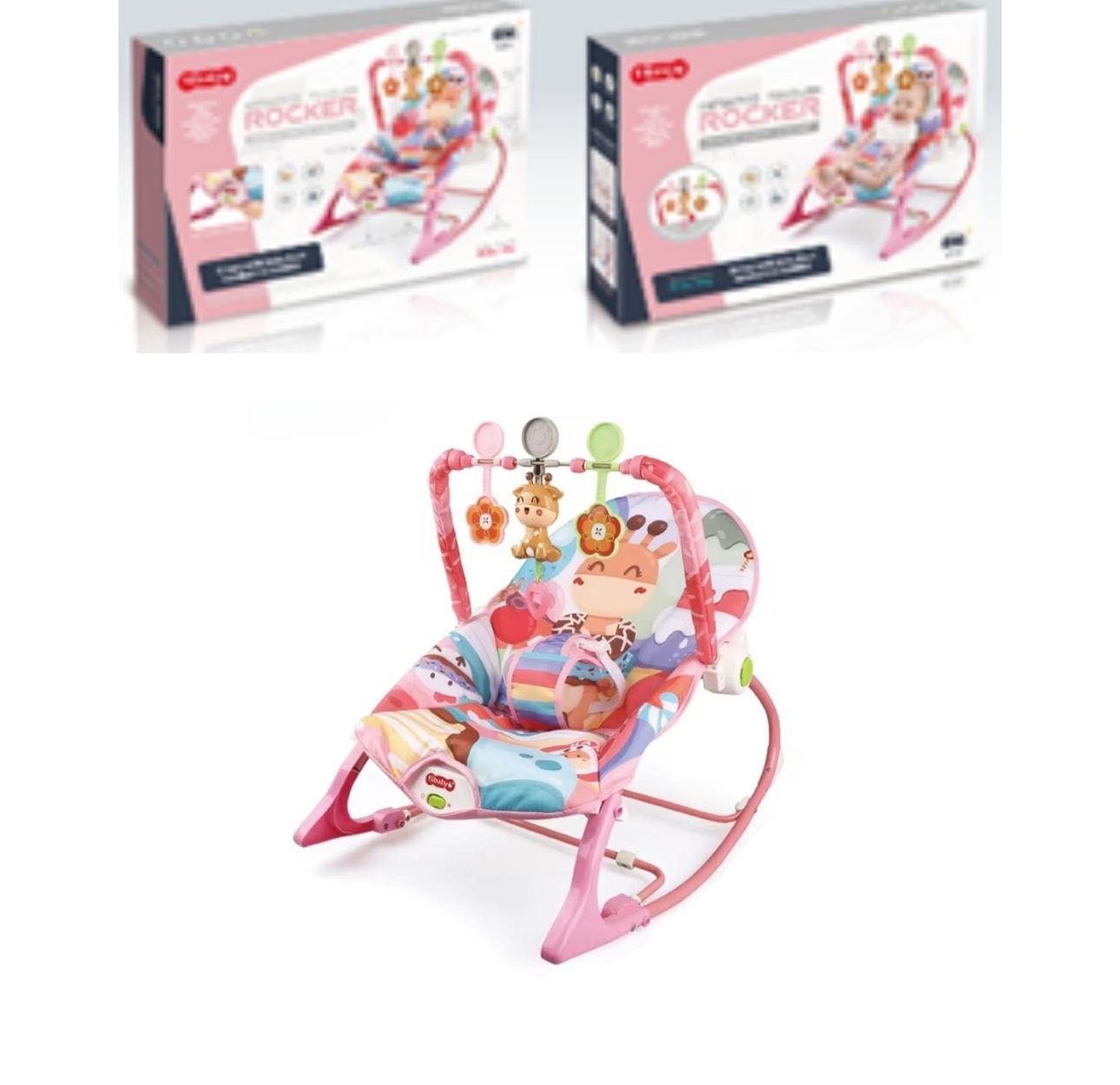 Silla Mecedora Musical Para Bebe 3 En 1 Gran Calidad