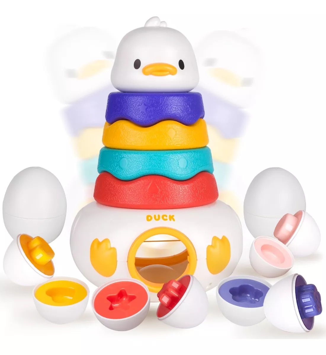 Juego Encaje Huevos Montessori Figuras Niños duck