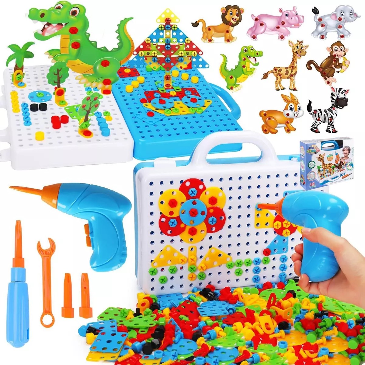 Maleta Interactiva De Herramientas Para Niños - 258 Piezas