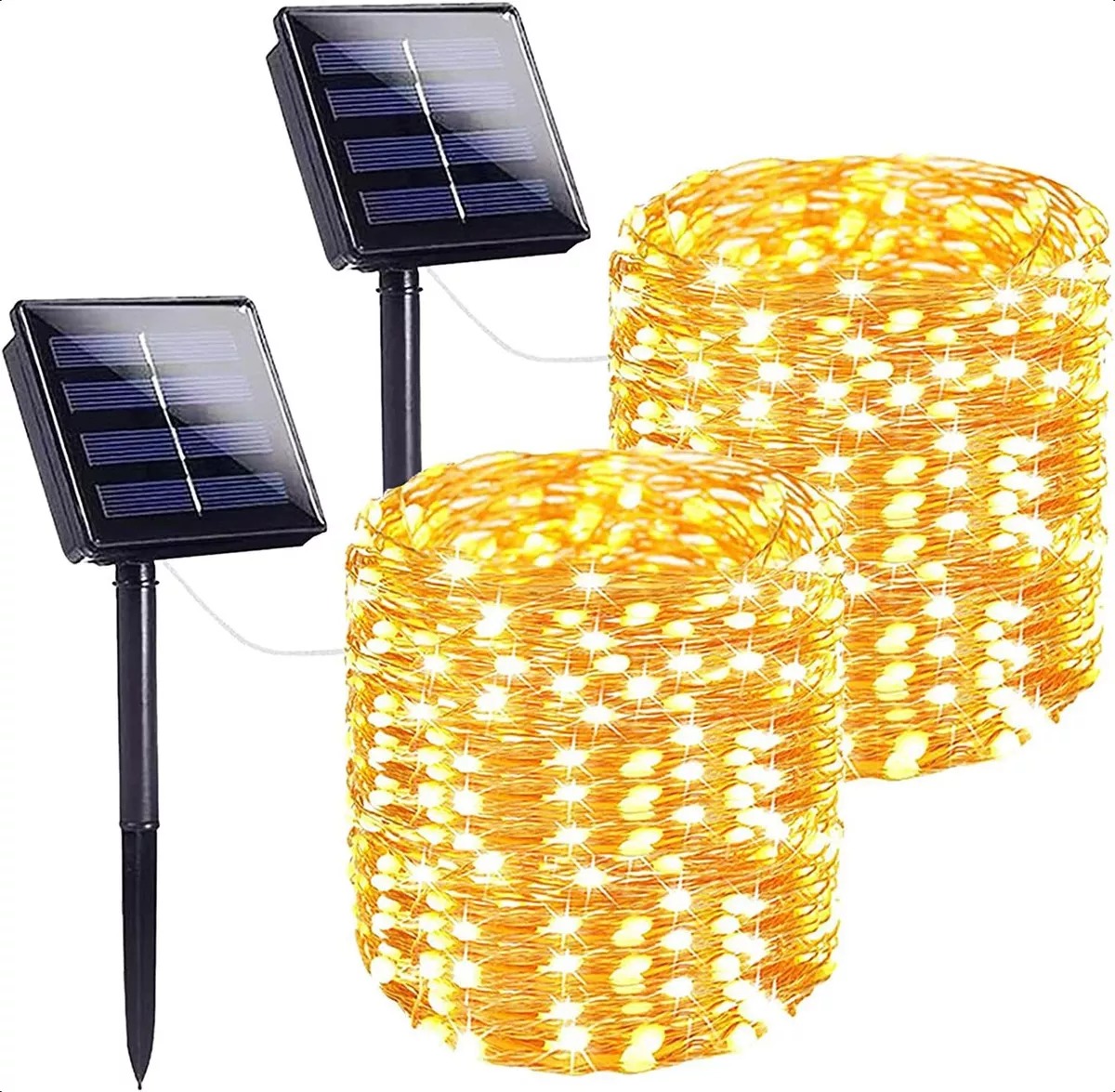 Guirnalda Solar Alambre Hada Led Navideño Pack 2