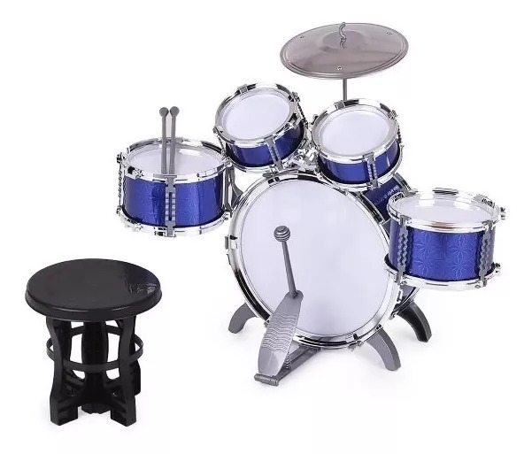 Bateria Musical Juguete Jazz Drum Niño 5 Tambores + Piso