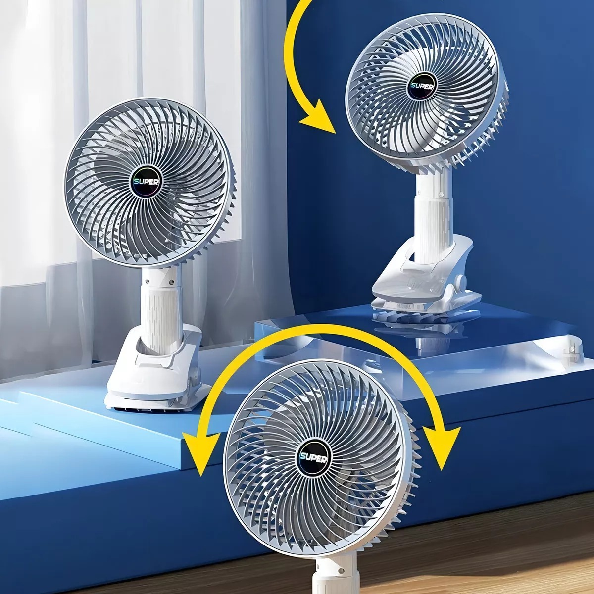 Ventilador De Escritorio Mesa Recargable 4 Modos De Uso Usb