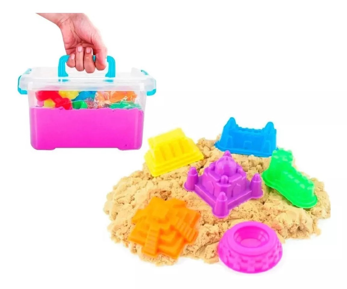 Arena Magica Kinetica Pote 1 Kilo + Moldes