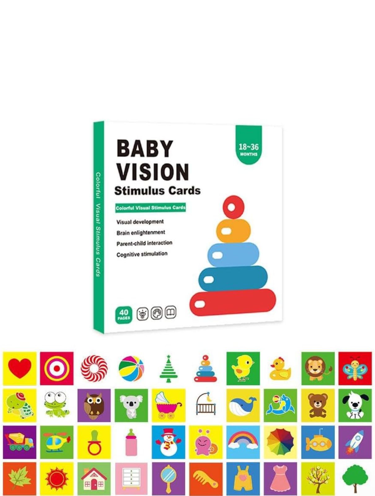 Tarjeta Estimulación Visual Bebés 18-36 meses