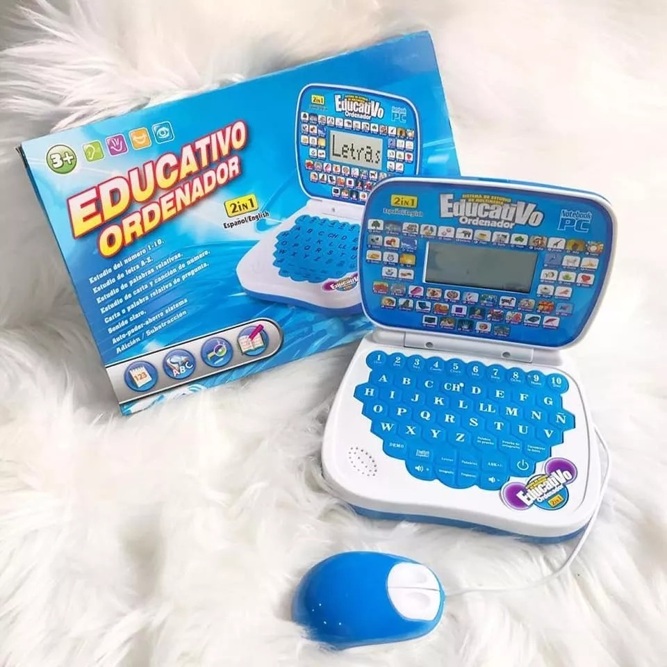 Mini Ordenador Didáctico Educativo Azul