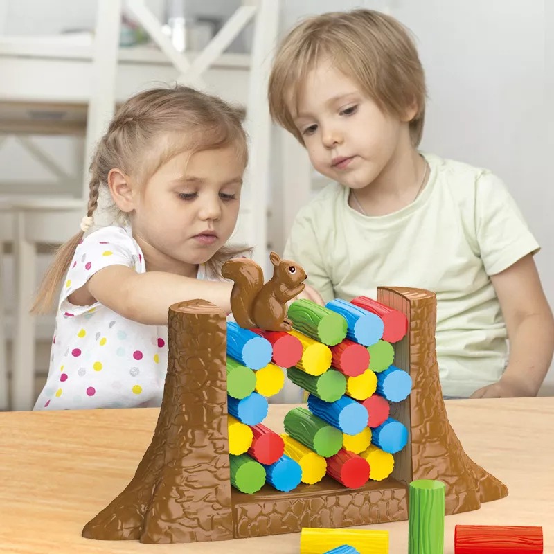 Juego De Mesa Torre Apilable Encaje No Botar Ardilla