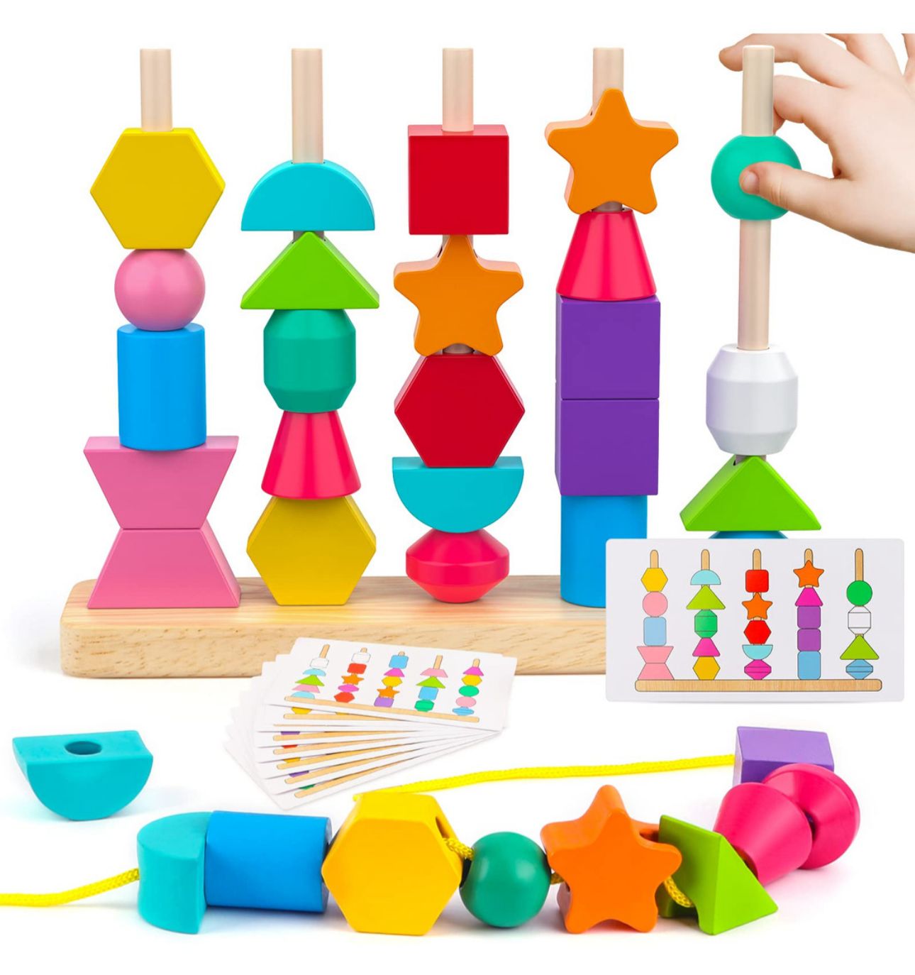Encaje De Figuras Con Patrones Montessori Madera
