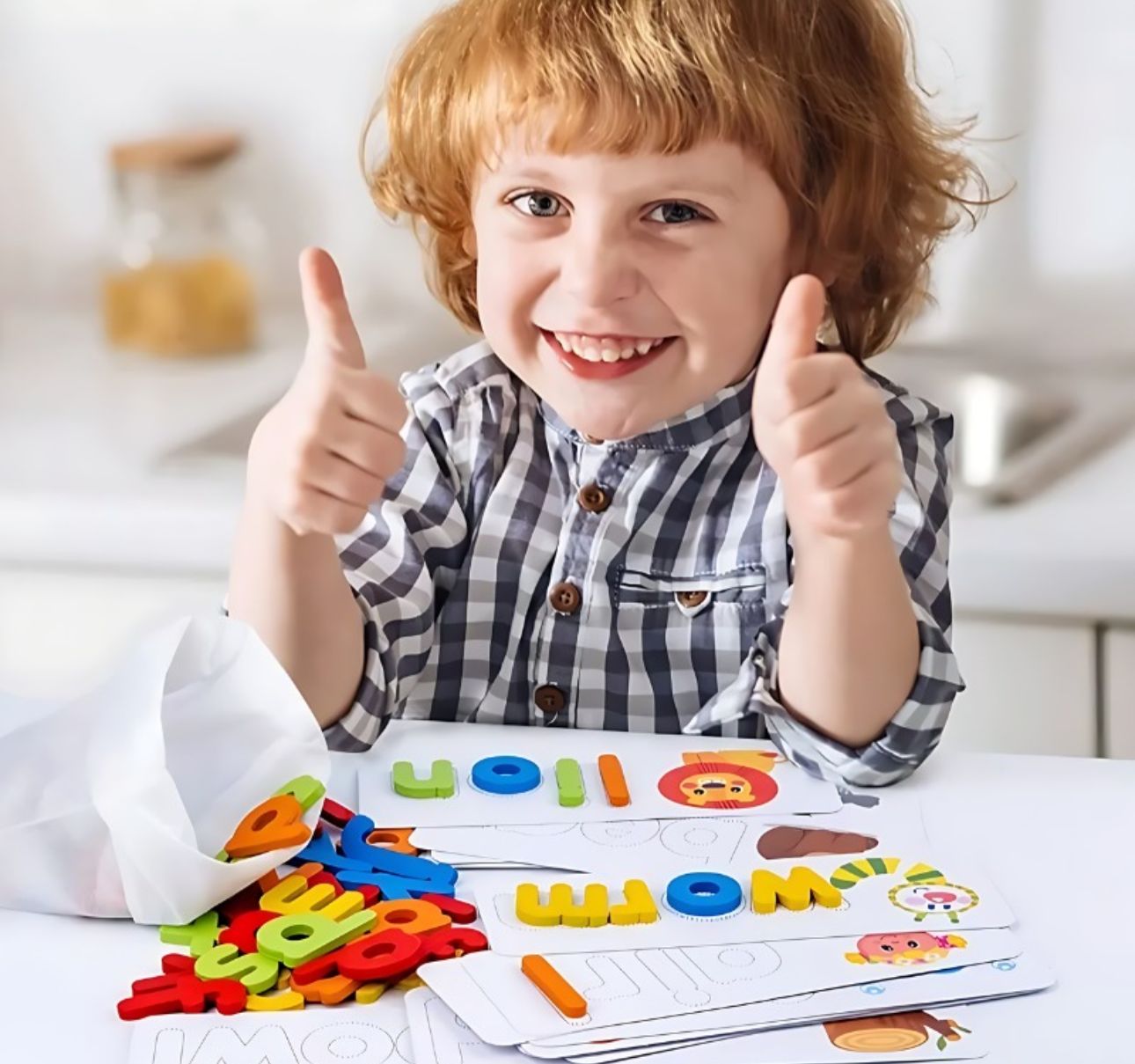 Leer Y Escribir Juego De  palabras De Deletreo Montessori