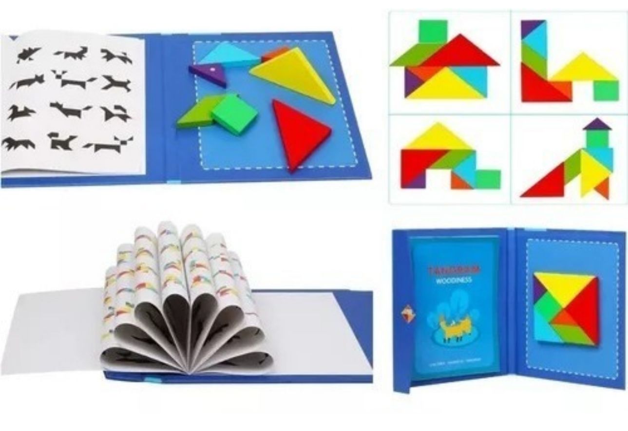 Rompecabezas Magnéticos 3d / Tangram Montessori/ Didáctico