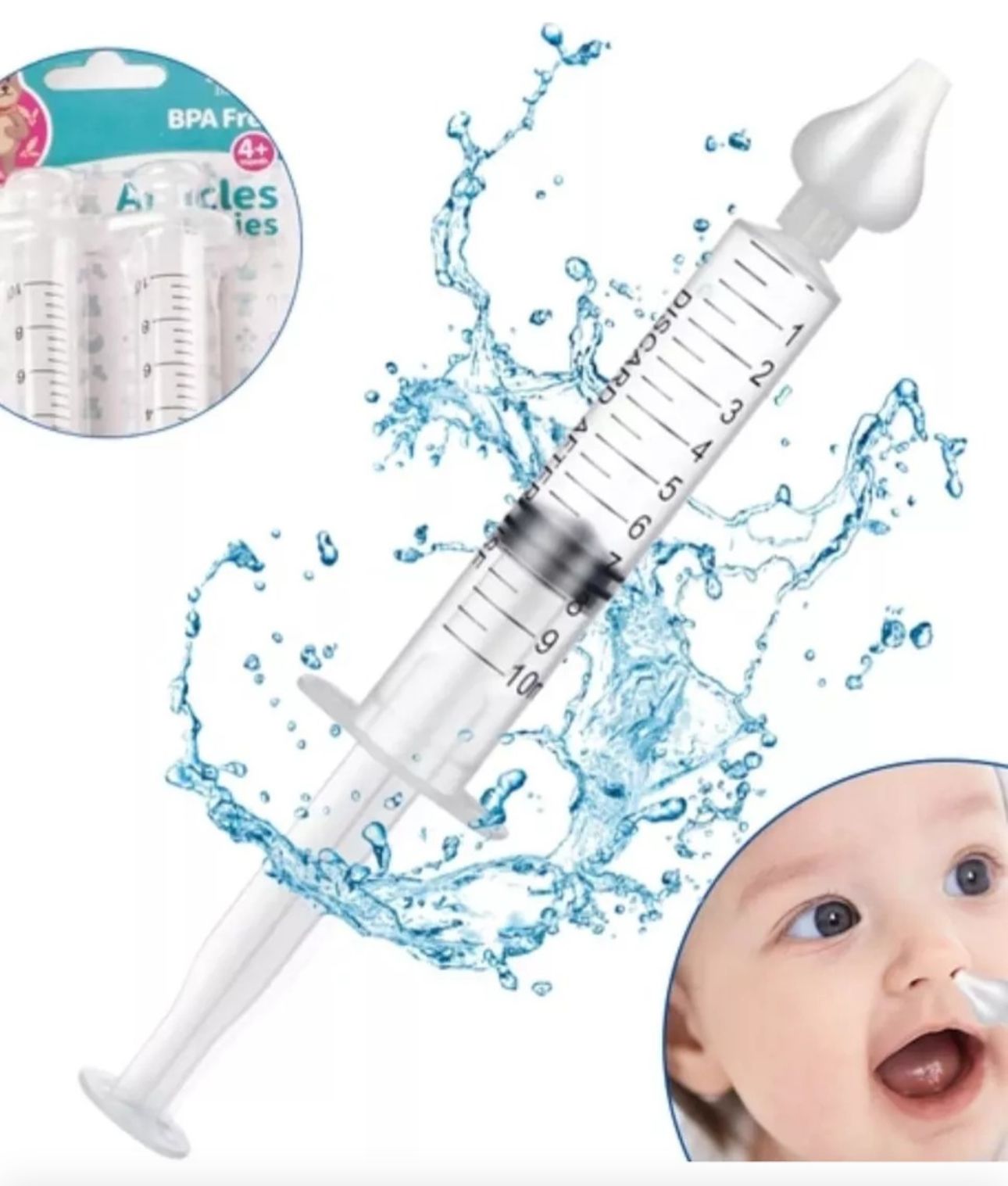 Pack 2 Limpiadores Nasal, Lavado Nasal, Aspirador Bebé
