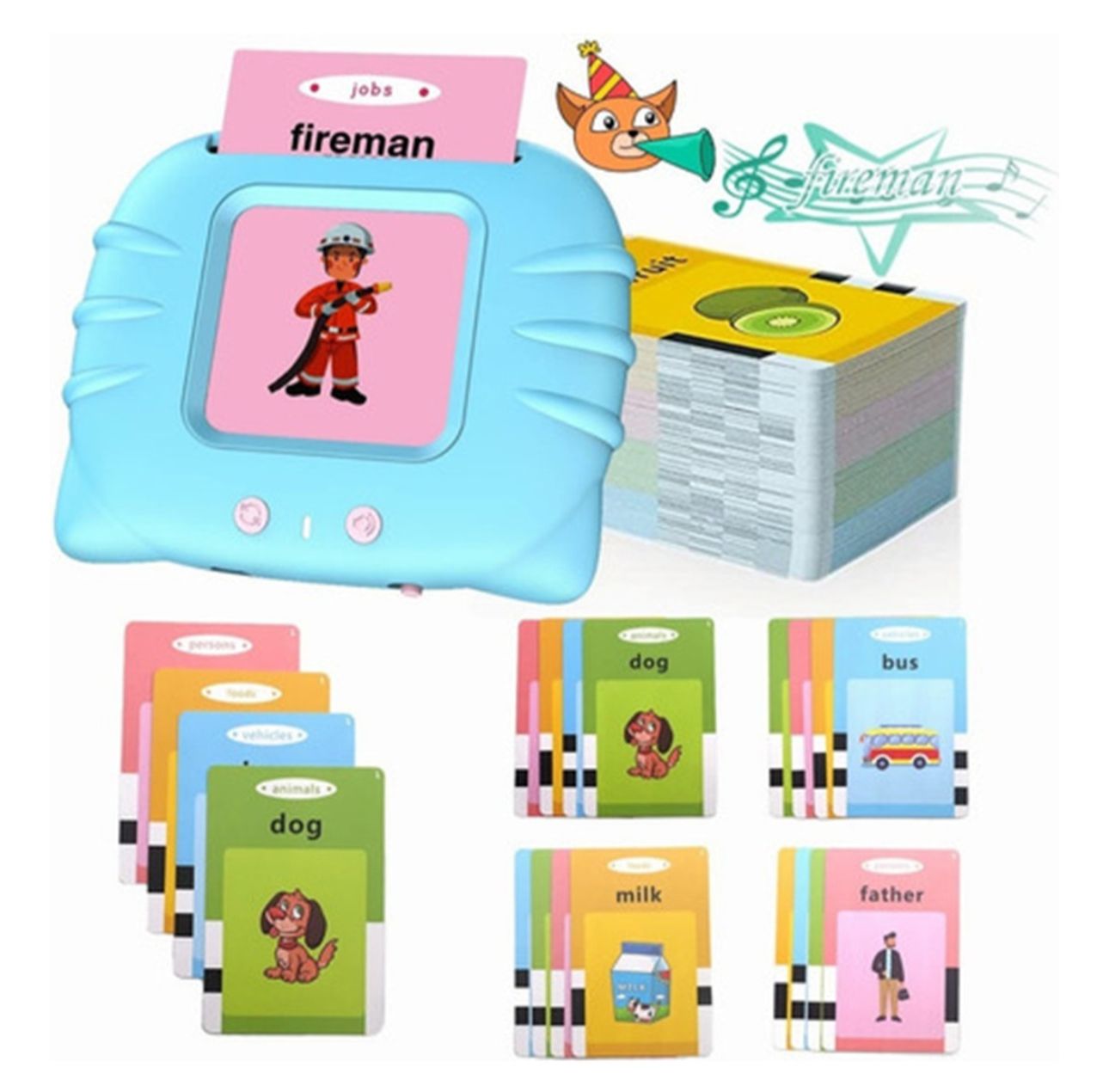Máquina Didáctica Con 112 Tarjetas Español-inglés Para Niños