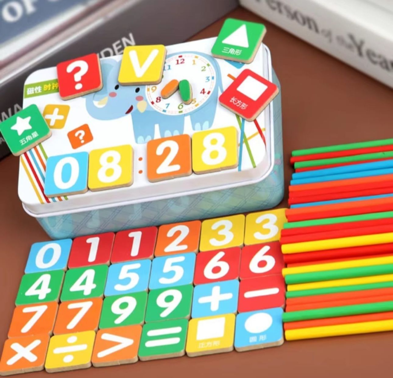Juego Educativo Para Niños: Numero, Reloj Y Colore Magnético