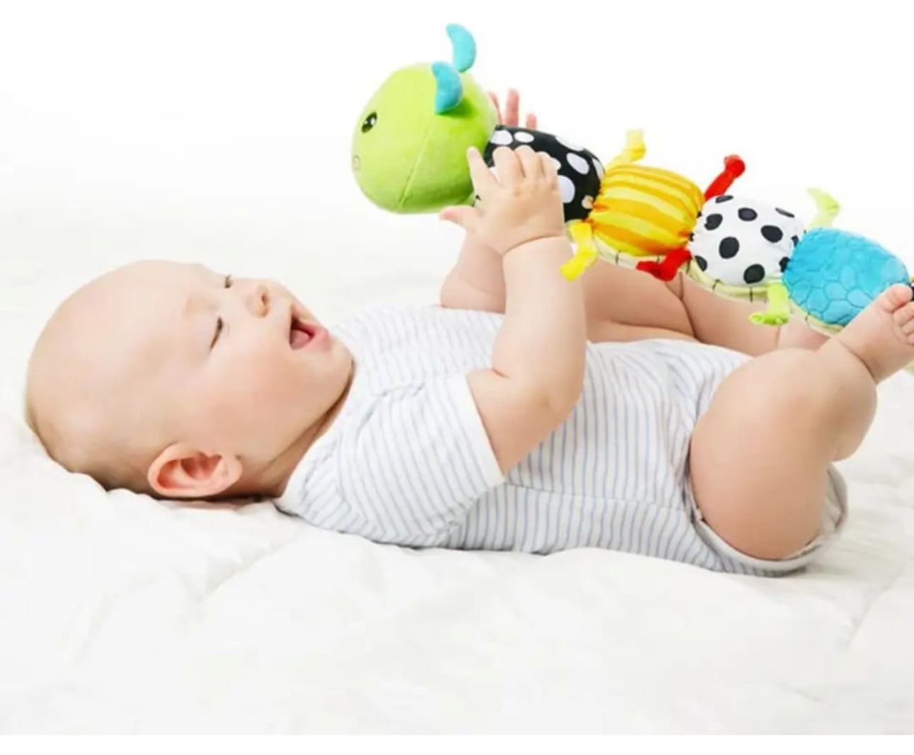 Peluche Gusano Sensorial Oruga Niños Multicolor Infantil