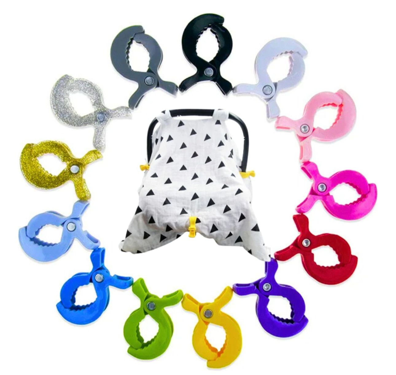 Pinzas Para Coche Sujeta Mantas Para Bebe 2 Unidades