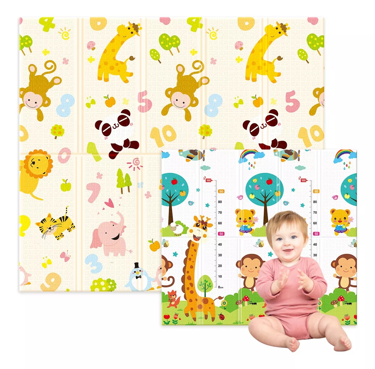 Alfombra Antigolpes Niños Bebes Plegable Con Bolso 180x200cm