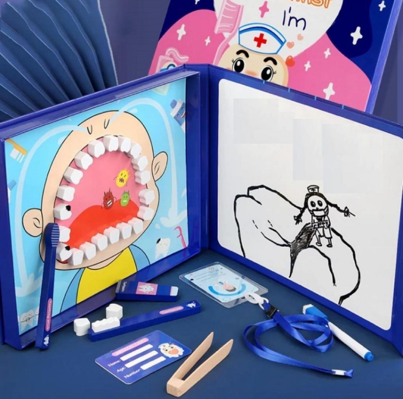 Juego De Madera Doctor Niños Juguete Didactico Madera Ii