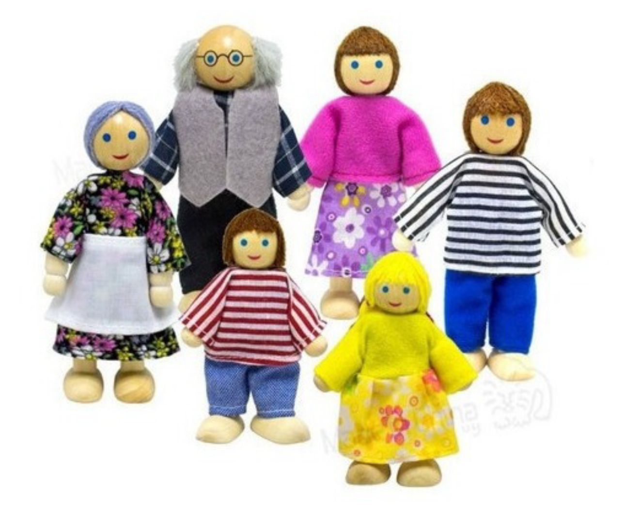 Set 6 Piezas Familia De Juguete Muñecos Para Casa