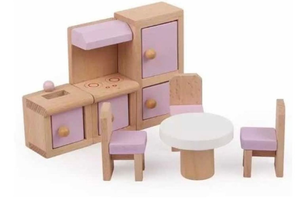Set De Muebles De Madera Para Casa Muñecas 22 Piezas Juego