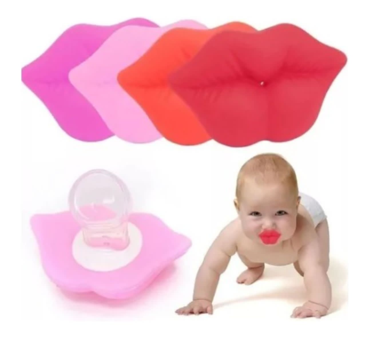 Chupete Silicona Beso Divertido  Mamadera De Bebes