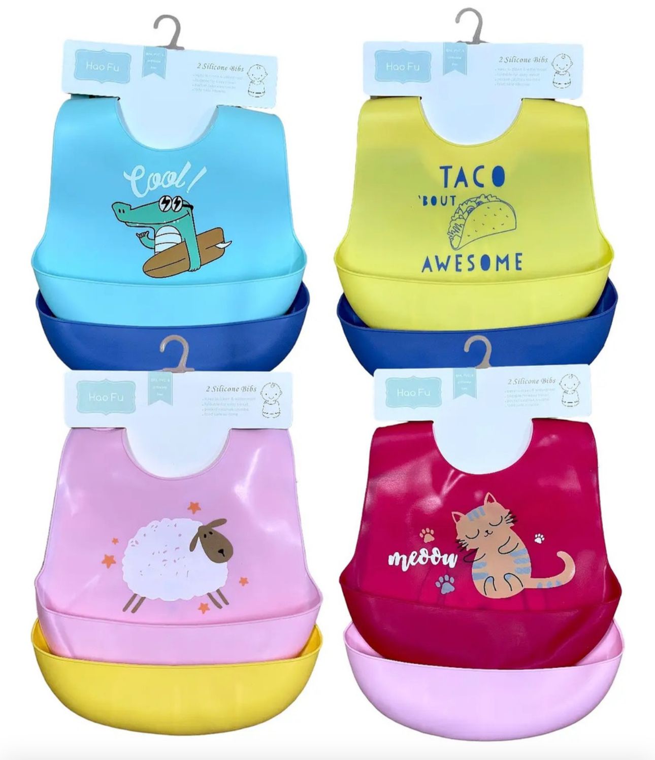 Pack De 2 Baberos De Silicona Con Bolsillo bb