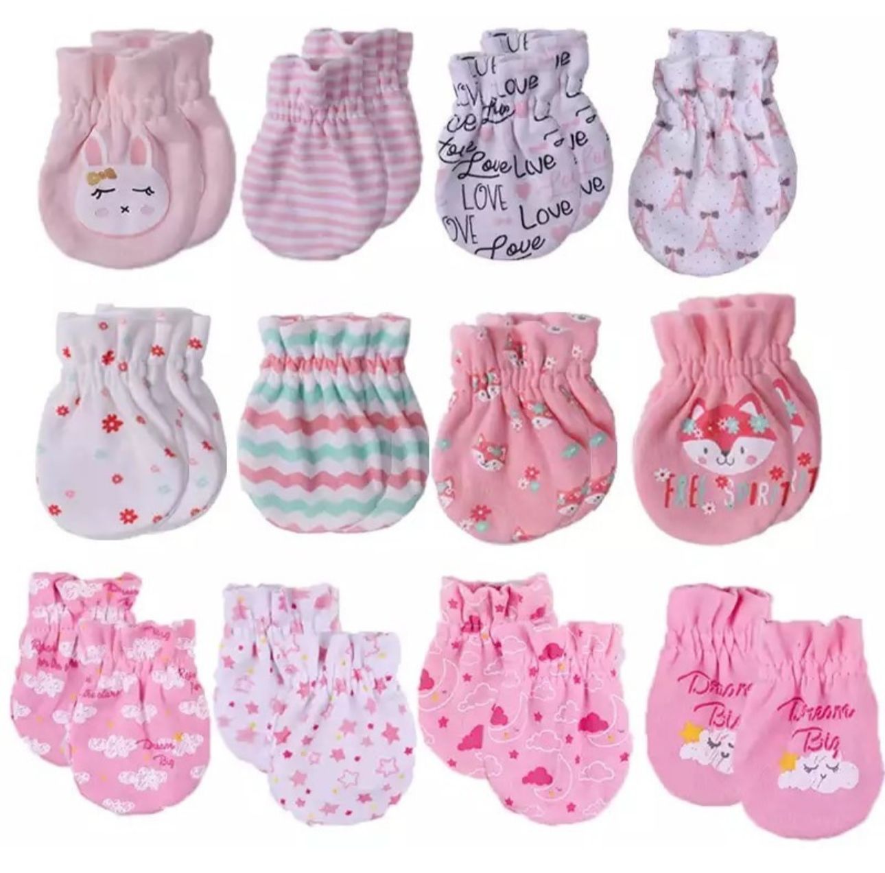 Mitones O Guentes De Bebe Pack 2 Unidades