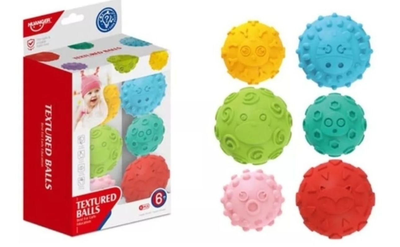 Set De 6 Pelotas Sensoriales Aprendizaje Para Bebé
