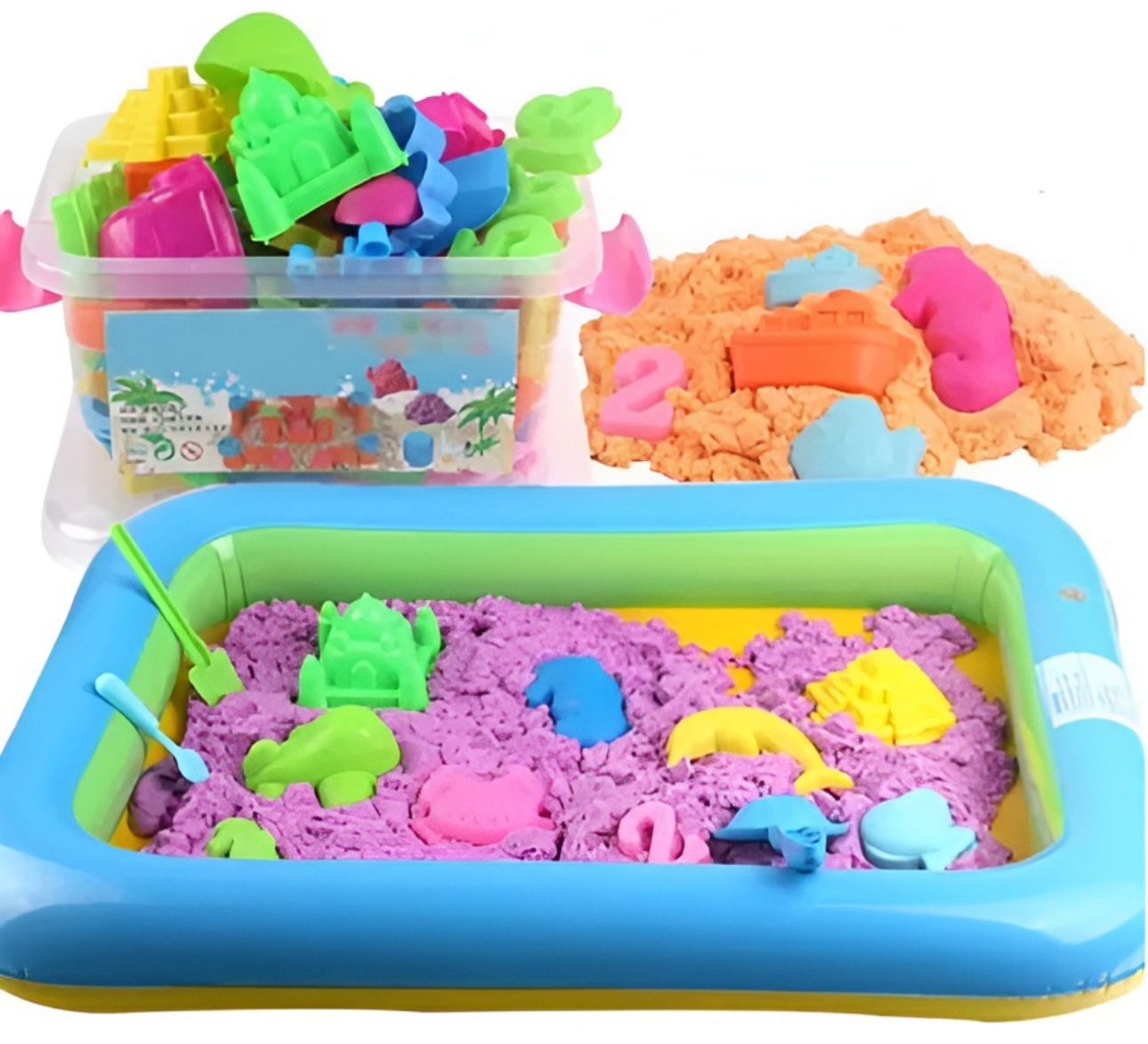 Masa Arena Mágica 2 Kg Con Piscina Inflable juego