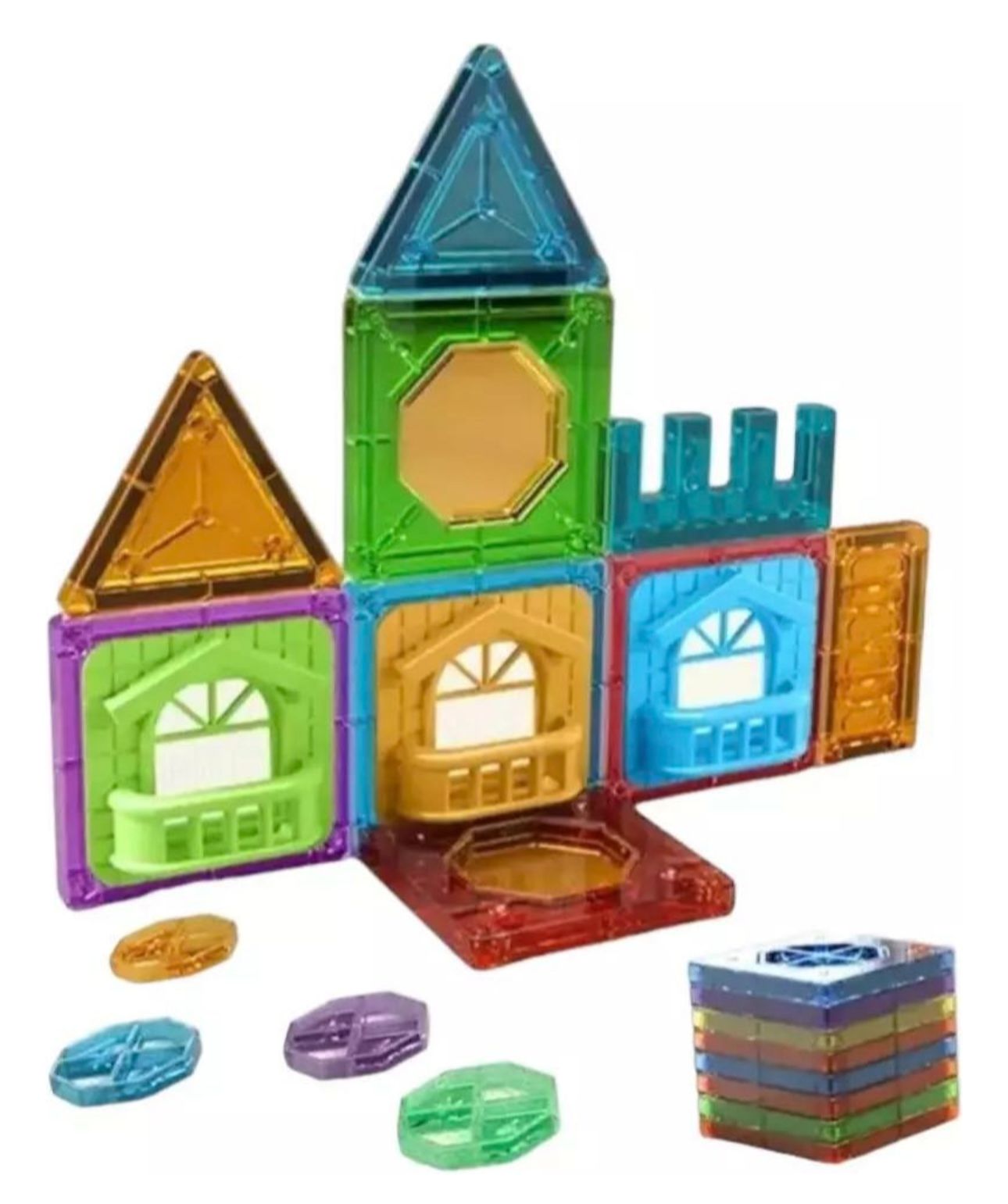 Bloques De Construcción Magnéticos Didáctico Juego 20 Pcs