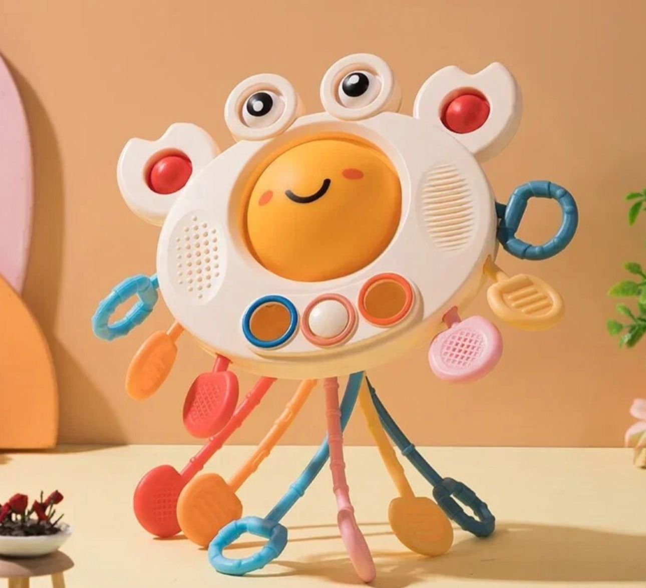 Juguete Cangrejo Sensorial Para Bebe Mordedores