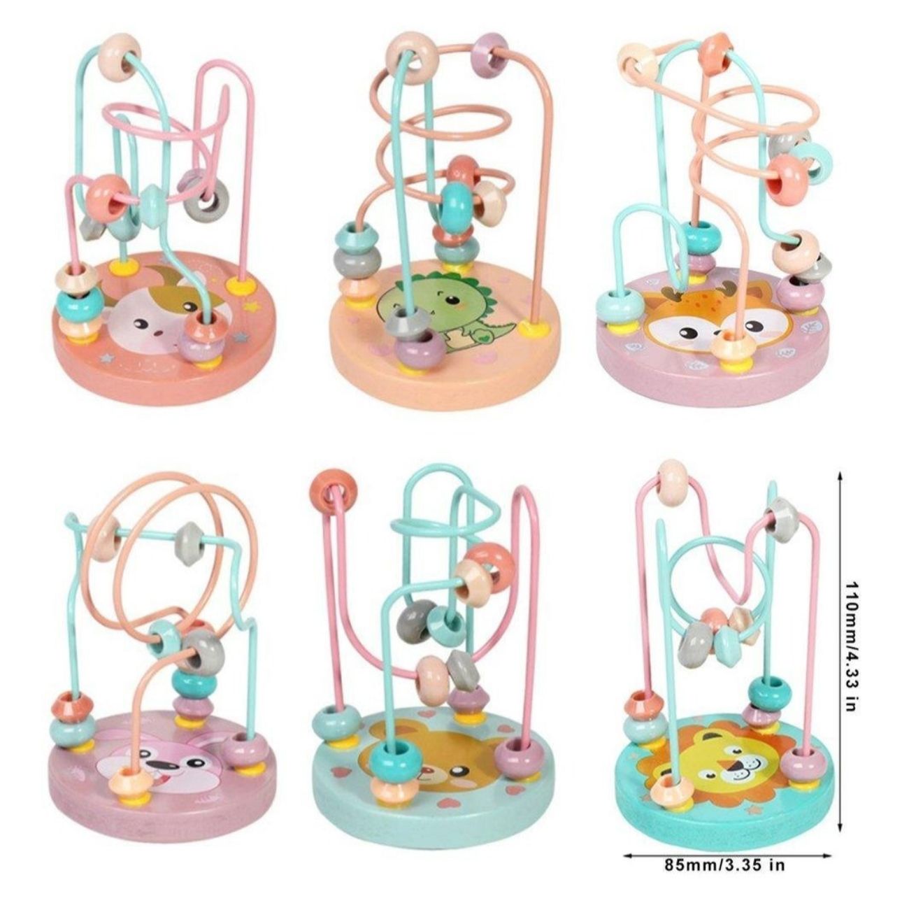 Laberinto De Madera Circular Con Cuentas, Para Bebés Niños