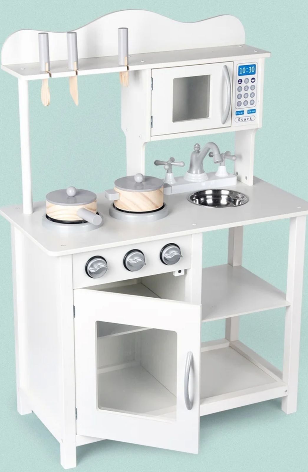 Cocina De Madera Para Niños Y Niñas Con Horno De Juguete
