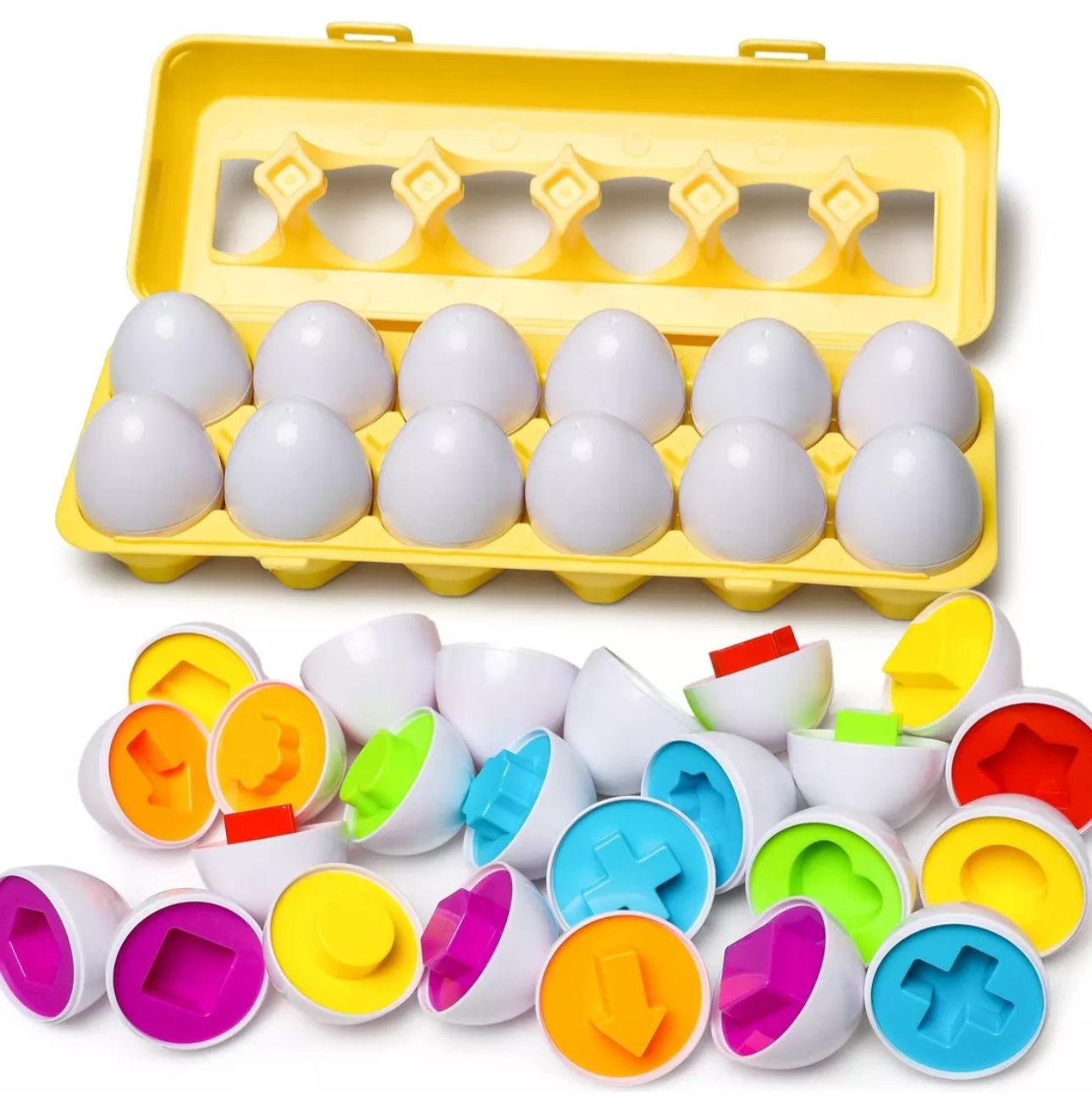 Juguete Para Niños Huevos Montessori Snap Colores Y Formas