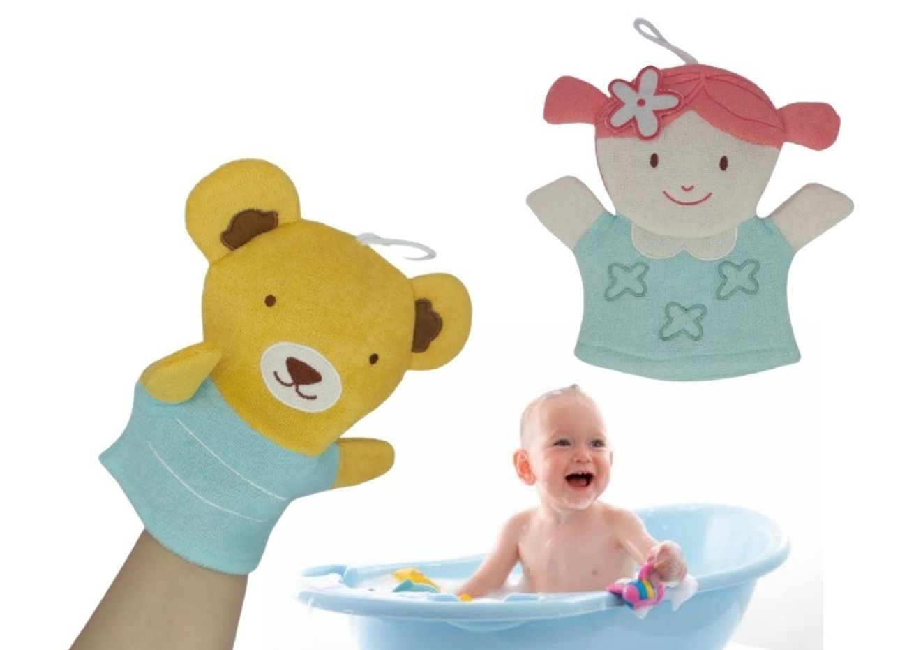 Guante Esponja Para Baño Niños Bebes Ducha Bañera