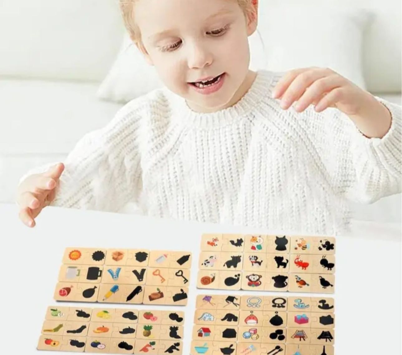 Juego Didáctico Conoce Figuras Y Sombras - Madera - Niños