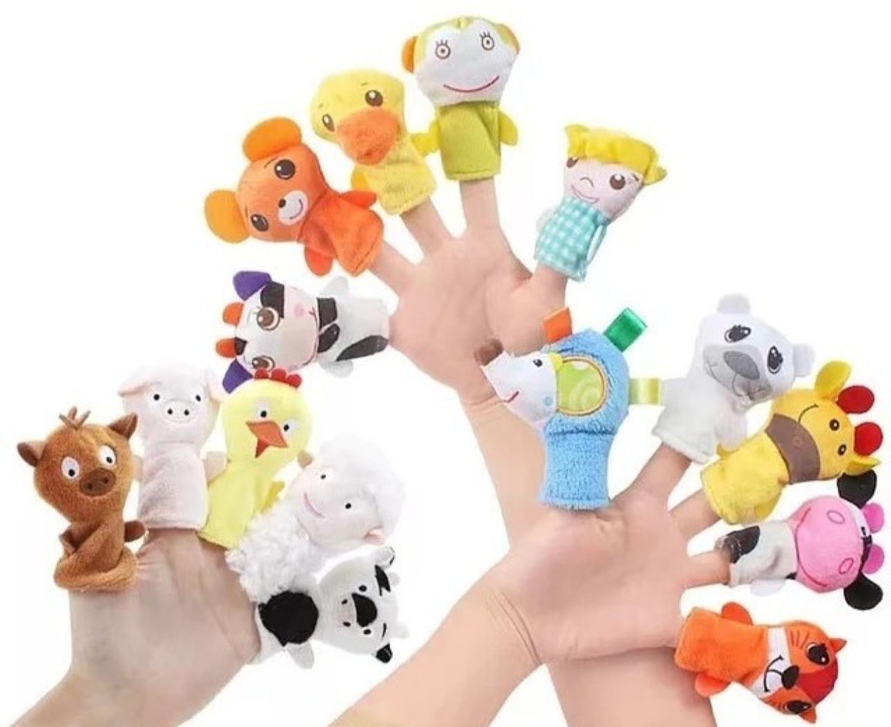 Familia Dedo Títeres Didacticos Papá Dedo Bebé Dedo 5 pz