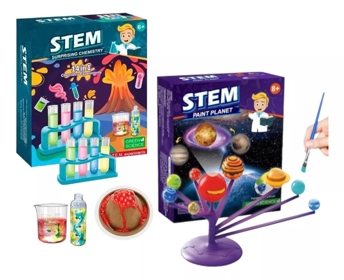 Pack 2 Juegos De Ciencias Experimento Divertido Y Planetas
