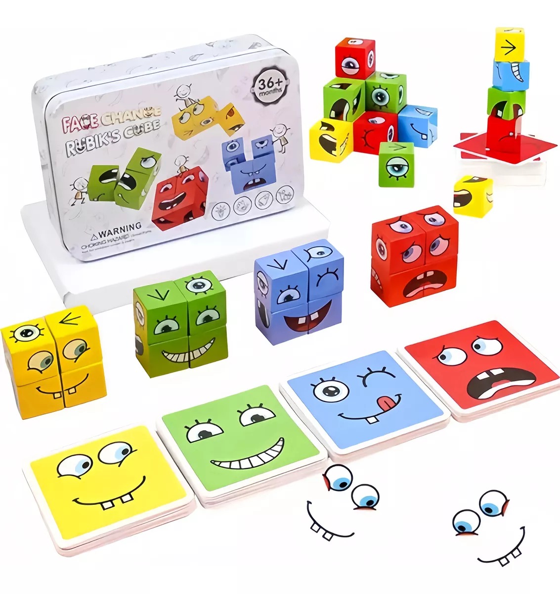 Juego De Expresión Cubo Cambia De Cara Puzzle For Nino