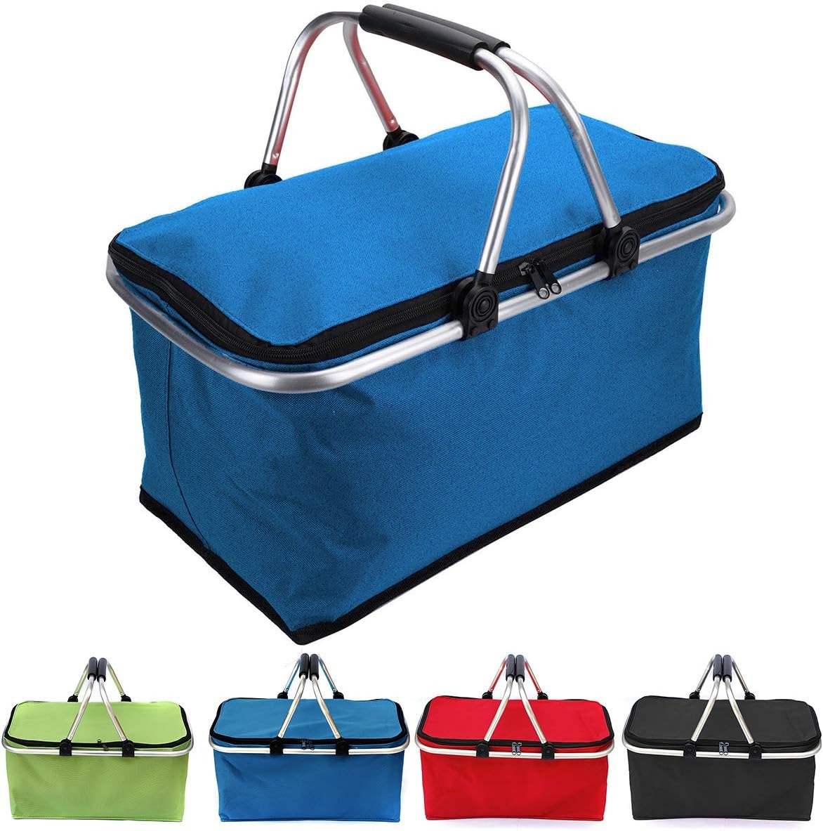Canasta Picnic Cooler Bolso Térmica Plegable Portatil