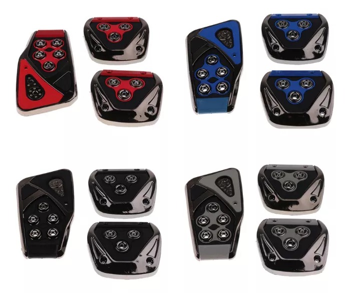 Set 3 Cubre Pedales Deportivo Tunning Racing Auto