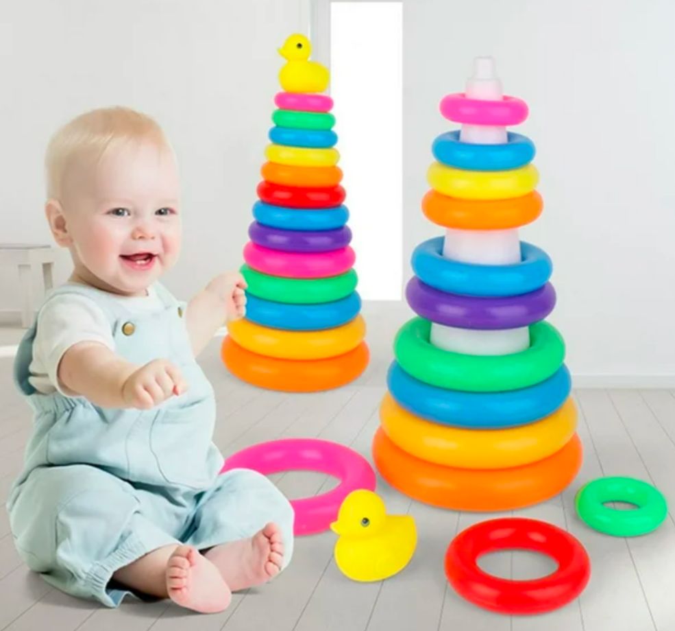 Juguete Aros Apilables Juego Niños Bebés  Didácticos