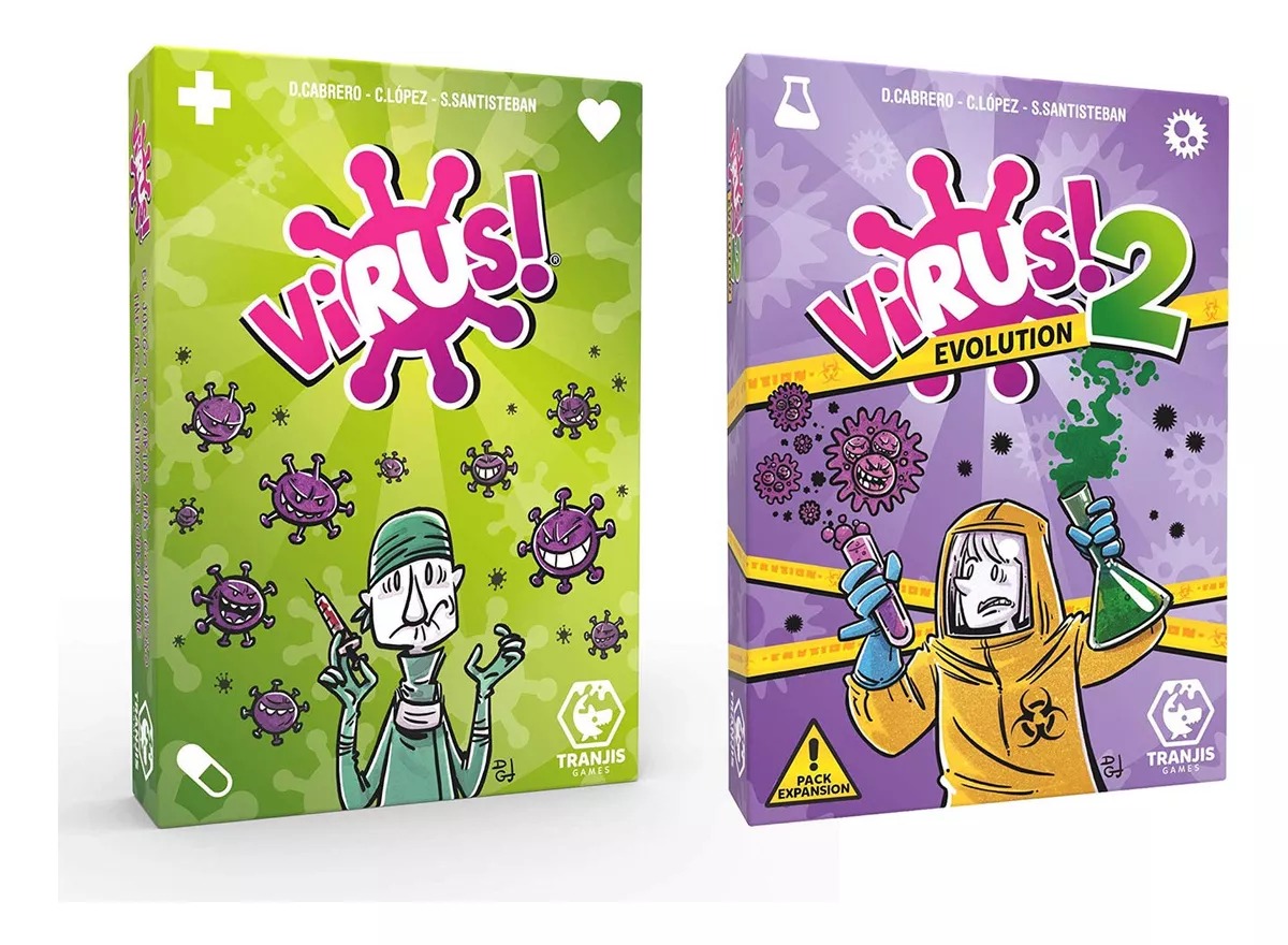 Megapack Juegos De Mesa Virus 1 + Virus 2 En Español New